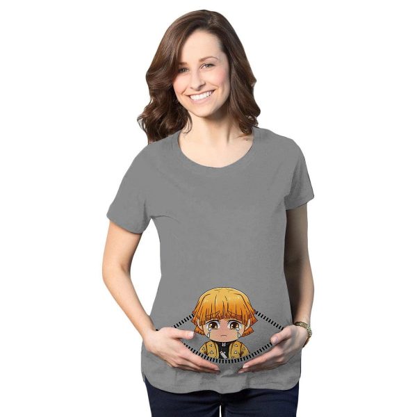 Baby Zenitsu Peeking Maternity T-Shirt Official Demon Slayer Merch