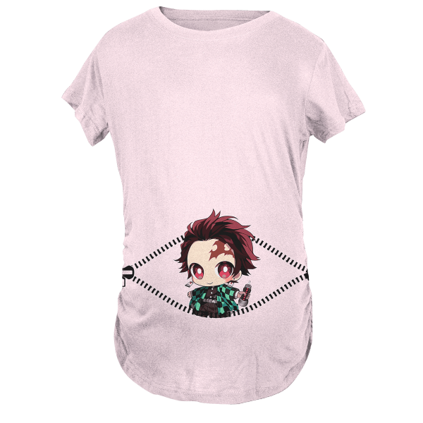 Chibi Tanjiro Peeking Maternity T-Shirt Official Demon Slayer Merch