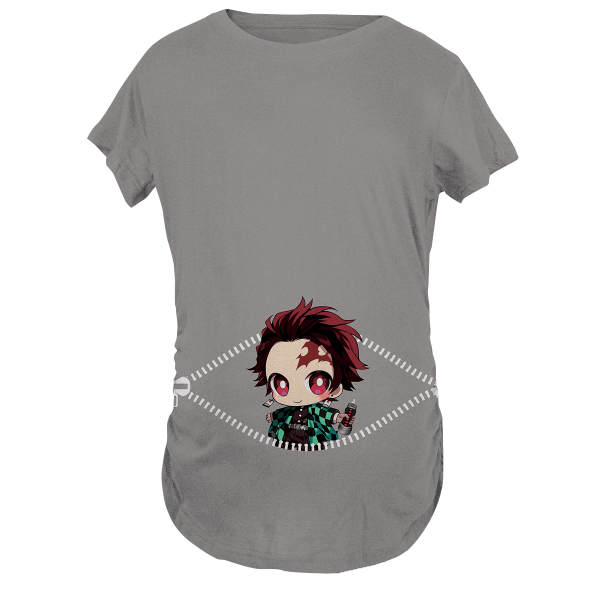 Chibi Tanjiro Peeking Maternity T-Shirt Official Demon Slayer Merch