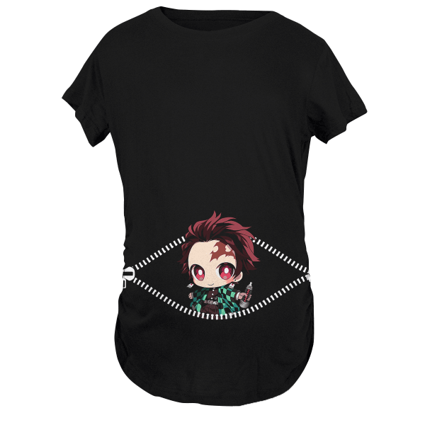 Chibi Tanjiro Peeking Maternity T-Shirt Official Demon Slayer Merch