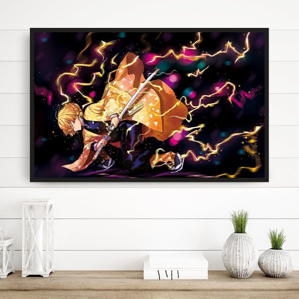 Fire and Thunder Breathing 3D Transition Canvas Official Demon Slayer Merch