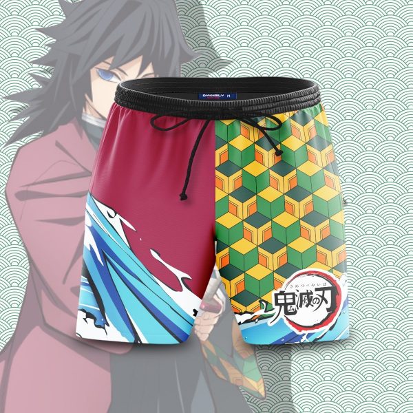 Slayer Giyu Beach Shorts Official Demon Slayer Merch