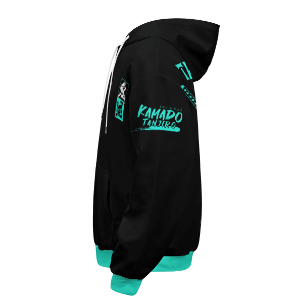 Tanjiro Style Unisex Zipped Hoodie Official Demon Slayer Merch