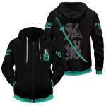 Tanjiro Style Unisex Zipped Hoodie Official Demon Slayer Merch