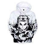 Demon Slayer Hoodie  Rengoku Black & White XXS Official Demon Slayer Merch