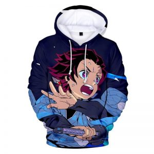 Demon Slayer Hoodie  Tanjiro Blue XXS Official Demon Slayer Merch