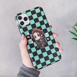 Demon Slayer iPhone Case  Tanjiro Checkered Design 7 or 8 Official Demon Slayer Merch