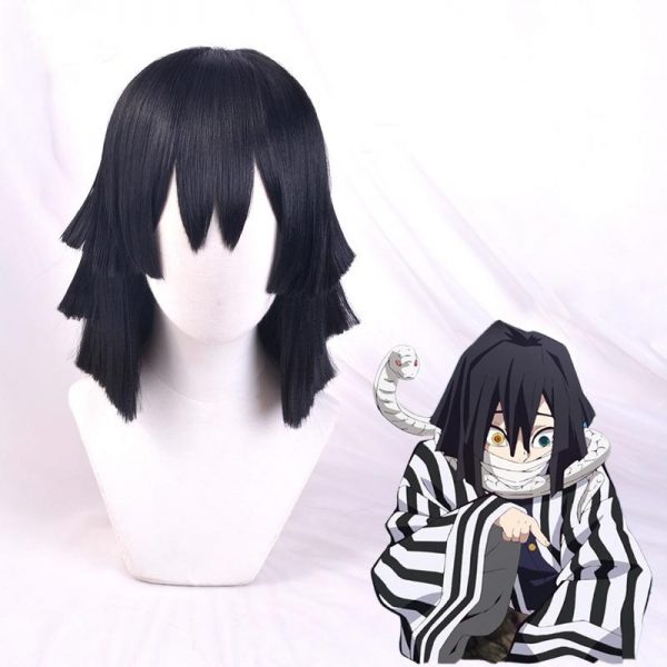 Demon Slayer Cosplay Iguro Obanai Wig Default Title Official Demon Slayer Merch