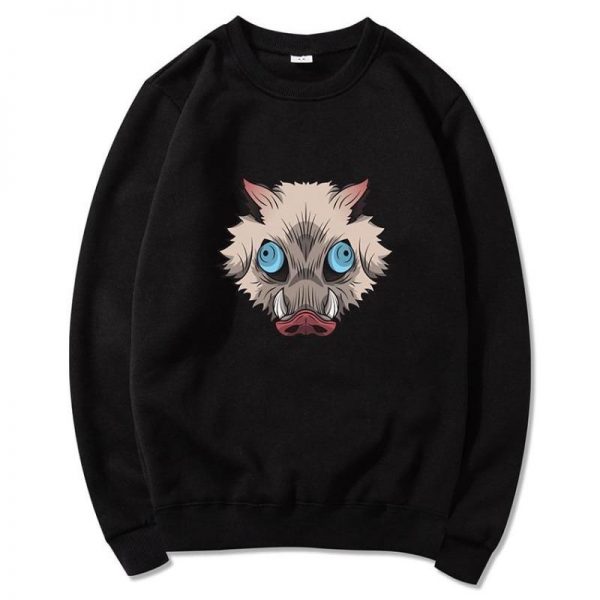 Demon Slayer Sweatshirt  Inosuke's Boar Head Black / S Official Demon Slayer Merch