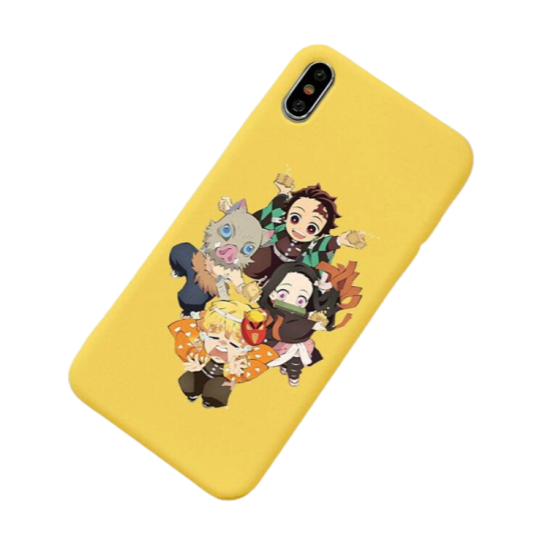 Demon Slayer Phone Case Samsung  Chibi Team For Galaxy A20orA30 / Yellow Official Demon Slayer Merch