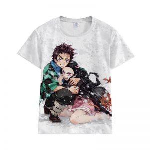 Demon Slayer T-Shirt Tanjiro & Nezuko Scared S Official Demon Slayer Merch