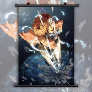 Demon Slayer Wall Scroll  Zenitsu Sixfold 20x30cm Official Demon Slayer Merch