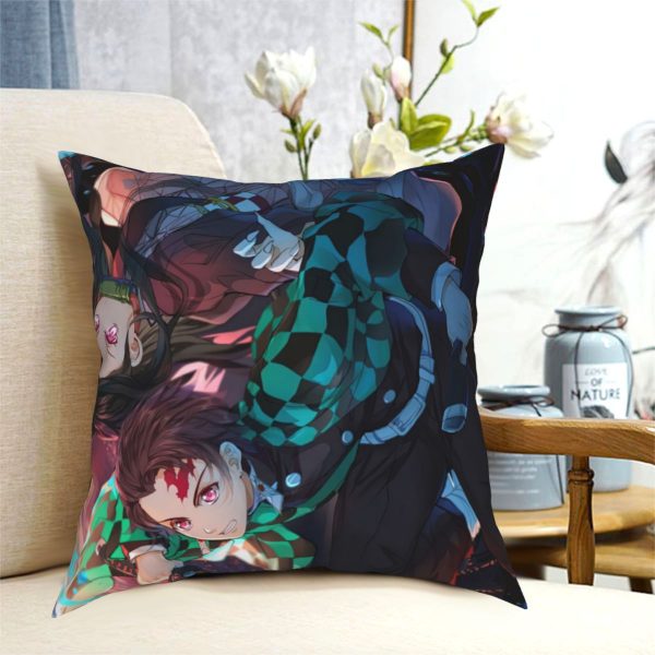 Demon Slayer Blade Japan Harajuku 3D Anime Pillow Soft Simple Sofa Bed Sleeping Pillow Case Car 2 - Demon Slayer Shop