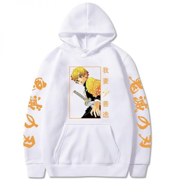 Anime Demon Slayer Hoodies Agatsuma Zenitsu Printed Men s Sweatshirt Harajuku Streetwear Casual Unisex Pullover 2 - Demon Slayer Shop