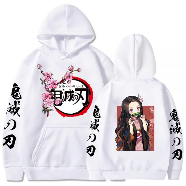 Hot Demon Slayer Kimetsu No Yaiba Hoodie Hip Hop Anime Pullovers Tops Loose Long Sleeves Autumn 1 - Demon Slayer Shop