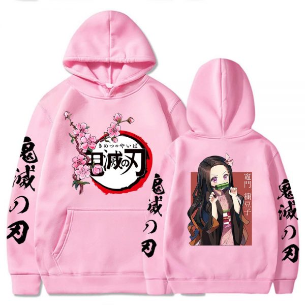 Hot Demon Slayer Kimetsu No Yaiba Hoodie Hip Hop Anime Pullovers Tops Loose Long Sleeves Autumn 2 - Demon Slayer Shop