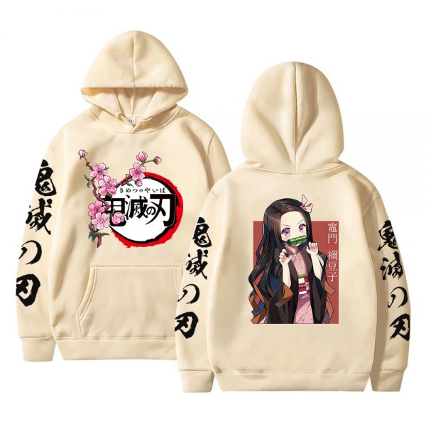 Hot Demon Slayer Kimetsu No Yaiba Hoodie Hip Hop Anime Pullovers Tops Loose Long Sleeves Autumn 3 - Demon Slayer Shop