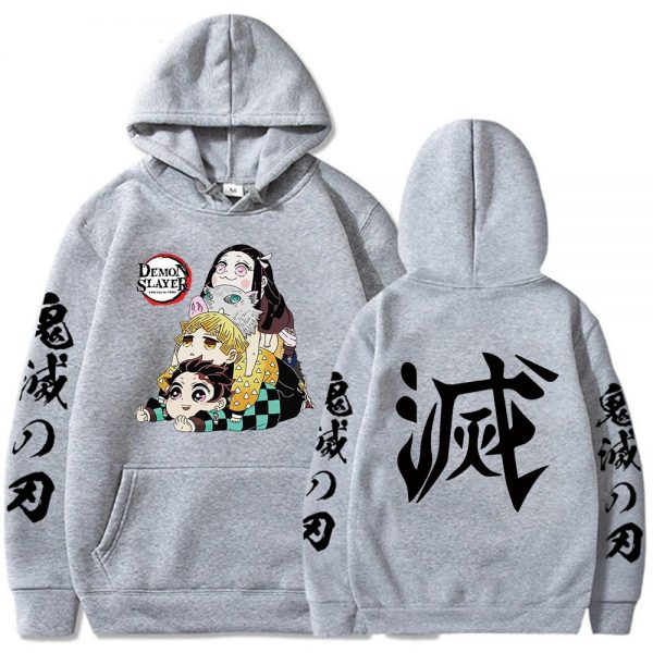 Demon Slayer Anime Hoodie Oversized long sleeve Sweatshirt Harajuku loose hoodies streetwear clothes 2 - Demon Slayer Shop