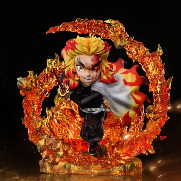 12cm Demon Slayer Rengoku Kyoujurou Anime Figure Kimetsu No Yaiba GK Statue Action Figure Rengoku Kyoujurou - Demon Slayer Shop