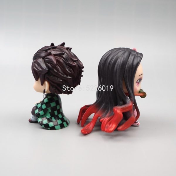 2pcs Anime Kimetsu no Yaiba Figure Toy MH Look Up Demon Slayer Kamado Tanjirou Kamado Nezuko 4 - Demon Slayer Shop