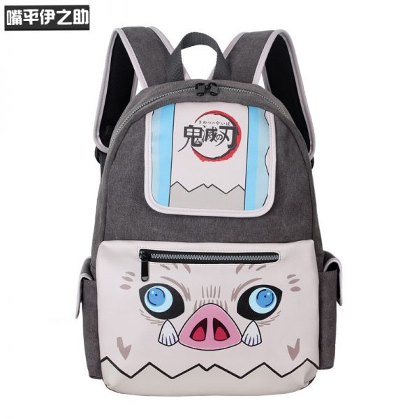 Anime Demon Slayer Backpack Cosplay Hashibira Inosuke Knapsack Tomioka Giyuu Student Fashion Computer Schoolbag - Demon Slayer Shop