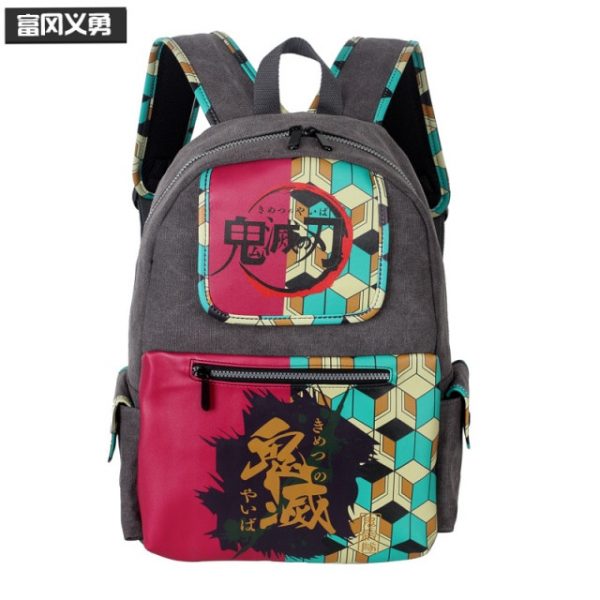 Anime Demon Slayer Backpack Cosplay Hashibira Inosuke Knapsack Tomioka Giyuu Student Fashion Computer - Demon Slayer Shop