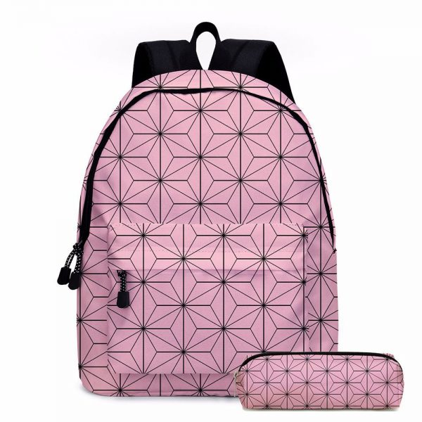 Demon Slayer Kimetsu No Yaiba Cosplay Schoolgirl Schoolbag Anime Backpack Nezuko Tanjirou Canvas Bag Backpack Gifts 1 - Demon Slayer Shop